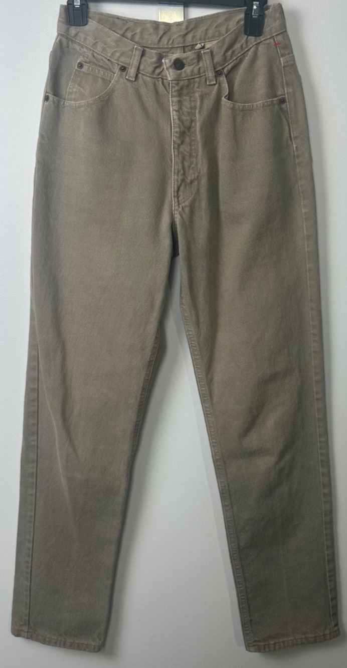 Vintage Calvin Klein Jeans Khakis Tan Stonewash Jr Easy Fit Sz 8 USA Cotton A14